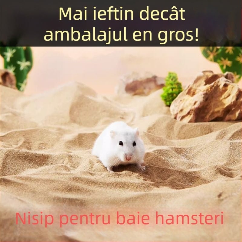 Nisip de baie pentru hamster și nisip pentru urină – două în unu, toaletă de baie specială pentru hamsteri, deodorant pentru mirosuri