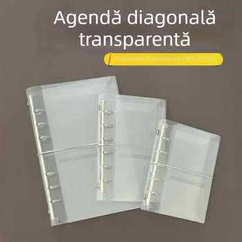 M5 husă pentru foi detașabile A7/A6, din PP transparent cu textură twill, portabilă și subțire