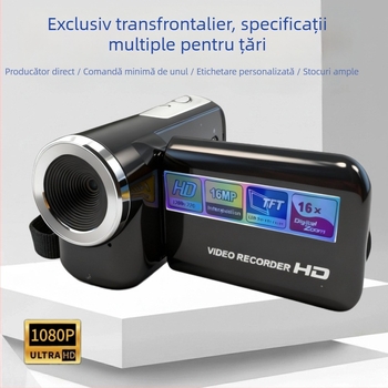 Dv22 cameră DV digitală pentru uz casnic cu senzor CMOS, zoom optic 16x, înregistrare 1080p, stocare pe card SD