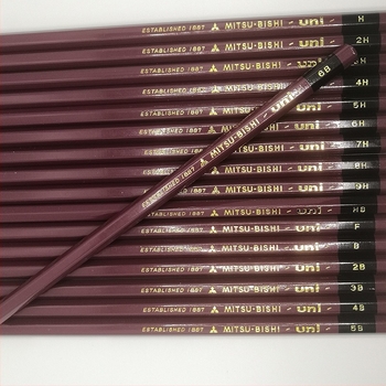 Creion Uni Pencil Mitsubishi 1887 pentru testul de duritate 6B-9H pentru schițe și desen