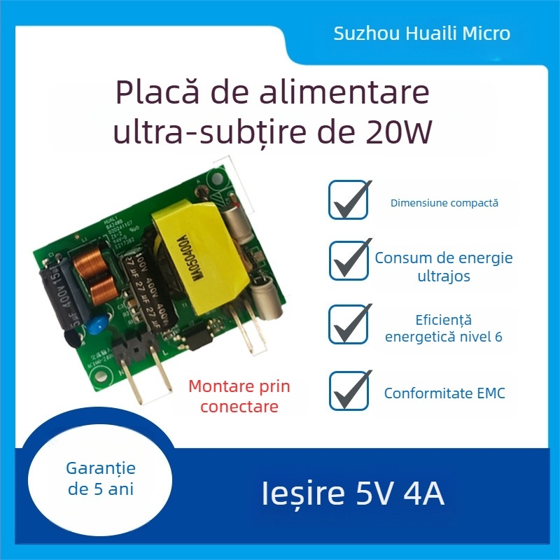 Gorgeous micro modul panou de alimentare ultra-subțire, 20W AC-DC Switching, 5V 4A