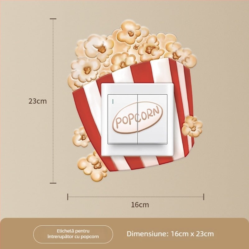 Husă din piele pentru întrerupător Gourmet – stil modern minimalist, personalizabil, etichetă pentru întrerupător Potato-Chip, pentru living/dormitor/restoran