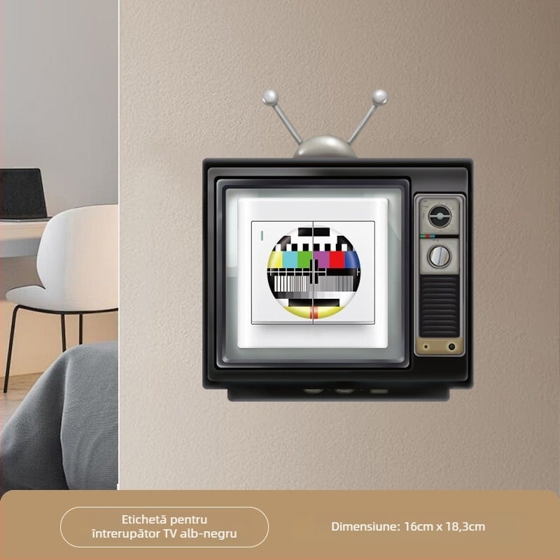 Husă din piele pentru întrerupător Gourmet – stil modern minimalist, personalizabil, etichetă pentru întrerupător Potato-Chip, pentru living/dormitor/restoran