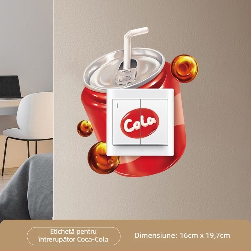 Husă din piele pentru întrerupător Gourmet – stil modern minimalist, personalizabil, etichetă pentru întrerupător Potato-Chip, pentru living/dormitor/restoran