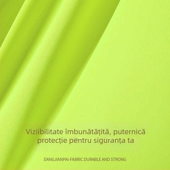 Vestă reflectorizantă de siguranță, model 006, brand Mi manqi, material tricotat, marcă privată autorizată
