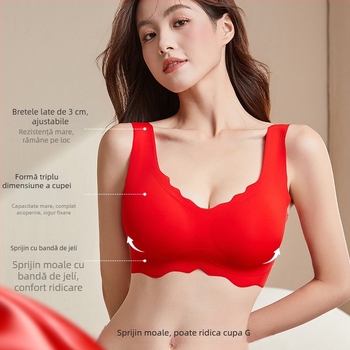 Sutien modelator tip maiu, cupe 3/4, cupe formate – subțiri în partea de sus, groase în partea de jos, material principal: nylon/poliamidă, căptușeală: spandex, stil: maiu