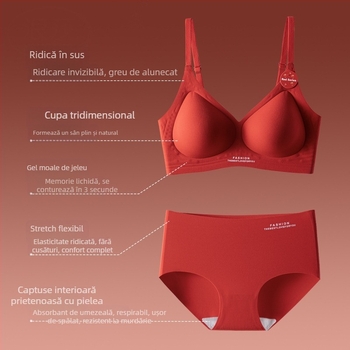 Set de lenjerie cu cupă 3/4, cupe subțiri formate din bumbac, material nylon/poliamidă, fără inel metalic, închidere în spate cu trei cârlige