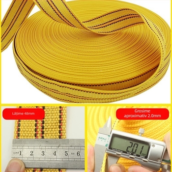 Bandă de legare a mărfurilor, rezistentă la uzură, bandă plată lată, sfoară îngroșată, model: Polyester strap