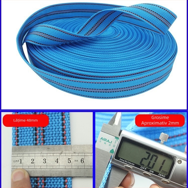 Bandă de legare a mărfurilor, rezistentă la uzură, bandă plată lată, sfoară îngroșată, model: Polyester strap