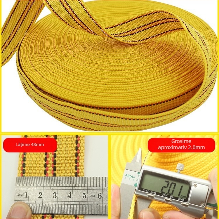 Bandă de legare a mărfurilor, rezistentă la uzură, bandă plată lată, sfoară îngroșată, model: Polyester strap