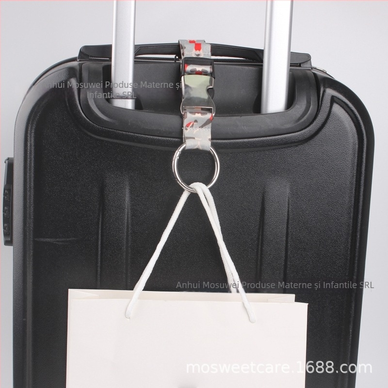 Mosuwei Accesorii pentru bagaje – model geometric, antifurt, cârlig exterior pentru agățare