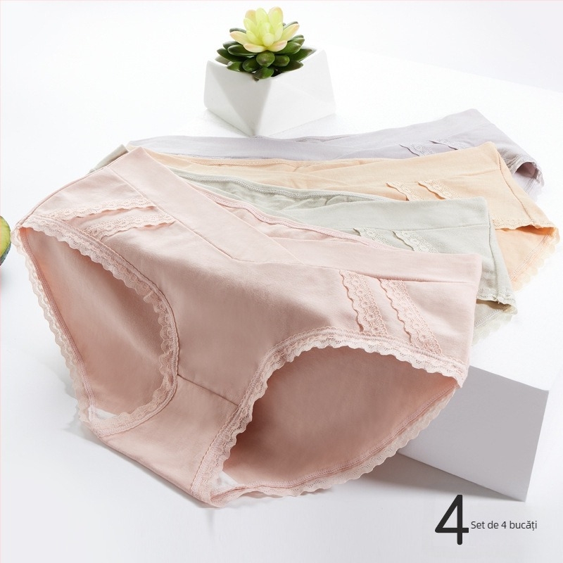 Lenjerie maternă și pantaloni scurți postpartum, din bumbac, talie joasă, antibacterian, căptușeală între crăpături 95–100% bumbac