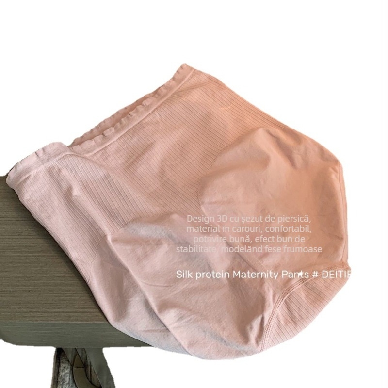 Lenjerie intimă de maternitate – bumbac pur, moale, uscare rapidă, antibacteriană; talie înaltă pentru susținerea abdomenului; cu proteina de mătase; mărime mare; ambalaj în cutie.