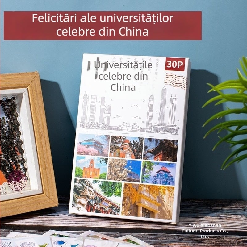 XIAOZ set de 30 cărți de felicitare — stil pastoral, carduri albe, imprimare, inspiraționale pentru elevii la începutul sezonului de admitere la universitate, cu școli renumite