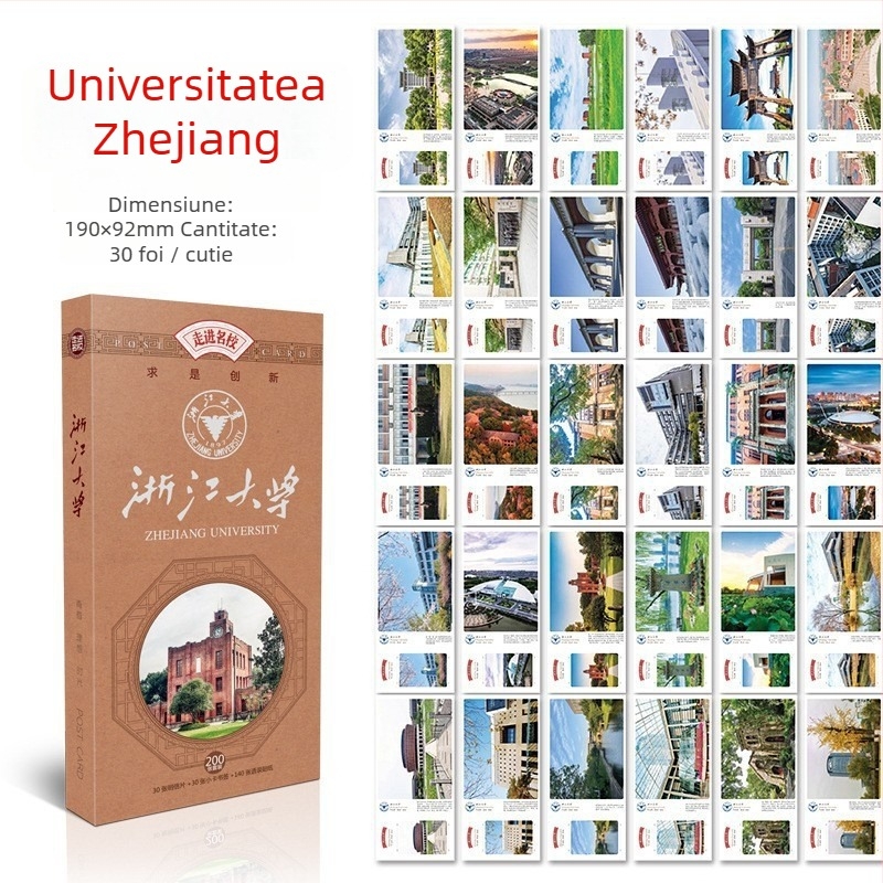 XIAOZ set de 30 cărți de felicitare — stil pastoral, carduri albe, imprimare, inspiraționale pentru elevii la începutul sezonului de admitere la universitate, cu școli renumite