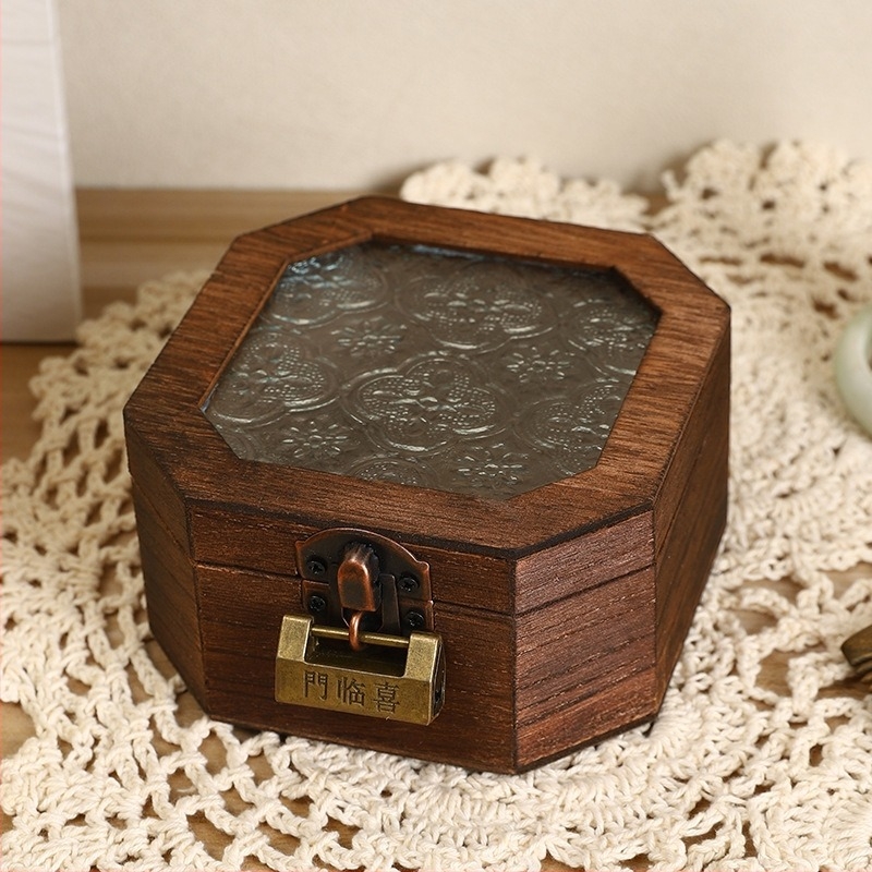 Xuanyi Cutie de depozitare din lemn – stil neoclasic, model 5037A, organizator pentru machiaj