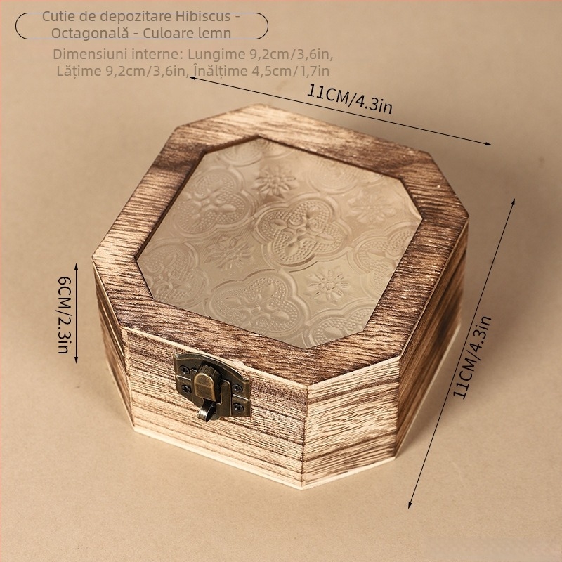 Xuanyi Cutie de depozitare din lemn – stil neoclasic, model 5037A, organizator pentru machiaj