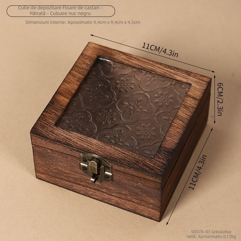 Xuanyi Cutie de depozitare din lemn – stil neoclasic, model 5037A, organizator pentru machiaj