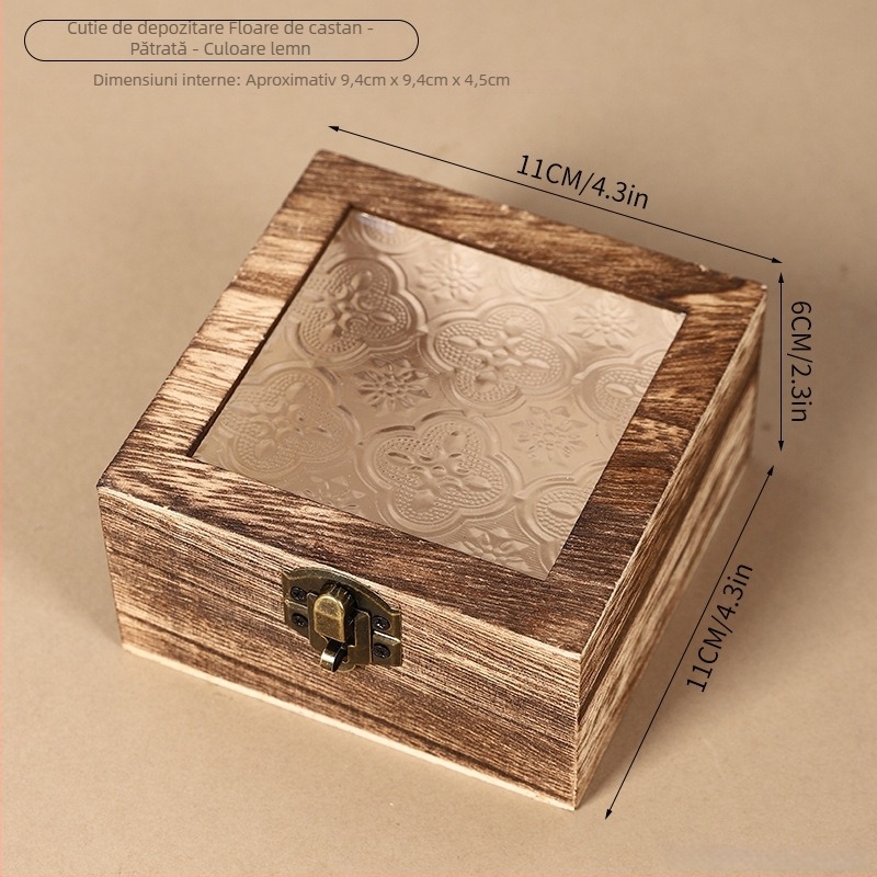 Xuanyi Cutie de depozitare din lemn – stil neoclasic, model 5037A, organizator pentru machiaj