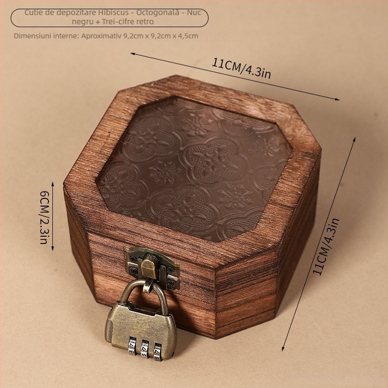 Xuanyi Cutie de depozitare din lemn – stil neoclasic, model 5037A, organizator pentru machiaj