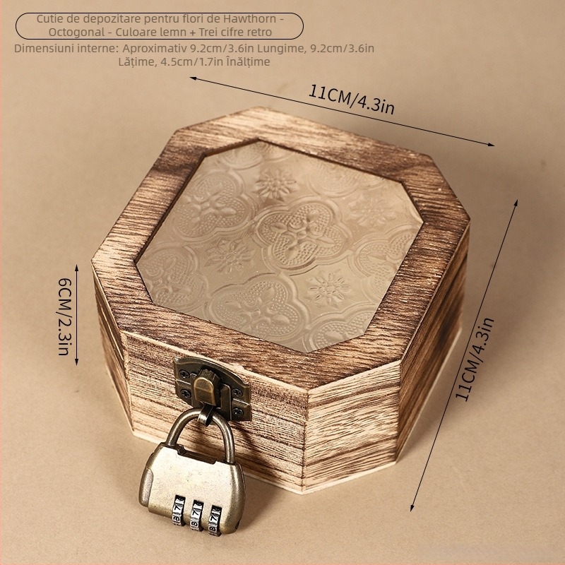 Xuanyi Cutie de depozitare din lemn – stil neoclasic, model 5037A, organizator pentru machiaj