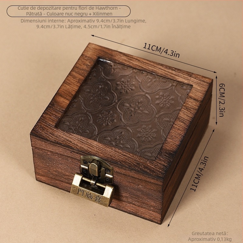 Xuanyi Cutie de depozitare din lemn – stil neoclasic, model 5037A, organizator pentru machiaj