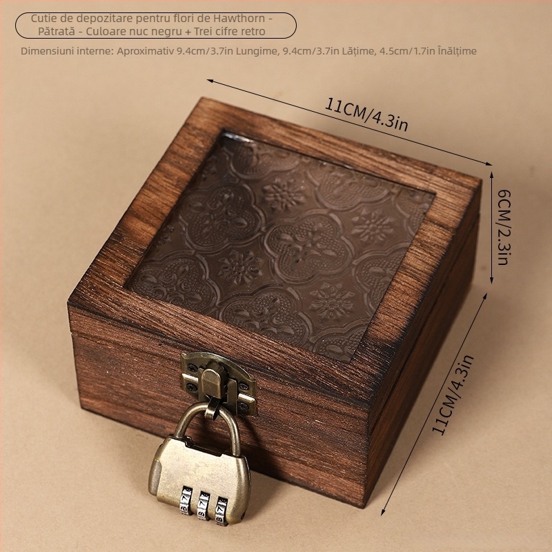 Xuanyi Cutie de depozitare din lemn – stil neoclasic, model 5037A, organizator pentru machiaj