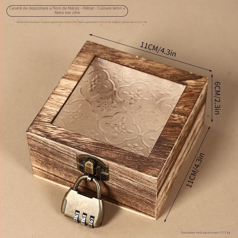 Xuanyi Cutie de depozitare din lemn – stil neoclasic, model 5037A, organizator pentru machiaj