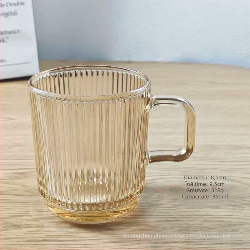 Pahar de periuță de dinți din sticlă pentru cupluri - rotund, design modern minimalist, structură dintr-un singur strat, pentru periajul dinților