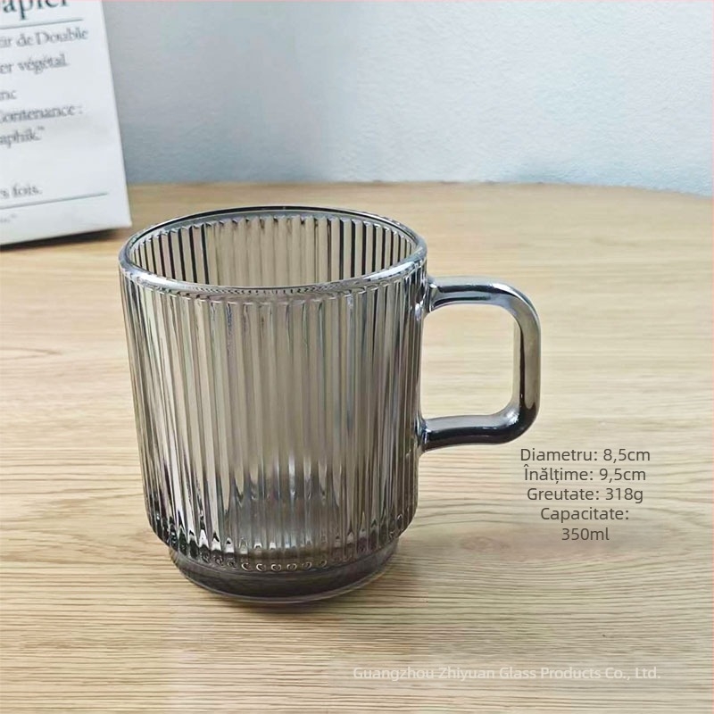 Pahar de periuță de dinți din sticlă pentru cupluri - rotund, design modern minimalist, structură dintr-un singur strat, pentru periajul dinților