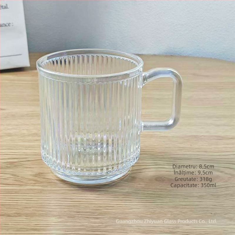 Pahar de periuță de dinți din sticlă pentru cupluri - rotund, design modern minimalist, structură dintr-un singur strat, pentru periajul dinților