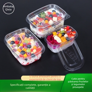 Cutie de fructe PET de unică folosință cu capac – plastic alimentar, transparent, 280ml/483ml/709ml