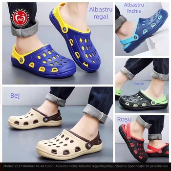 Sandale bărbați perforate cu talpă EVA și partea superioară EVA, închidere cu cataramă, stil lejer