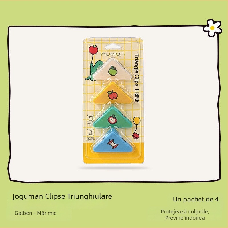 Mapă cu clips triunghiular – Deli NS109-Q, PP, pentru hârtie universală