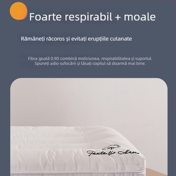 Pernă ultra-subțire, cu profil foarte mic, pentru susținerea gâtului, umplutură moale și husă de bumbac; potrivită pentru adulți, copii și sugari; dimensiuni 30x50 cm, 40x60 cm, 48x74 cm.