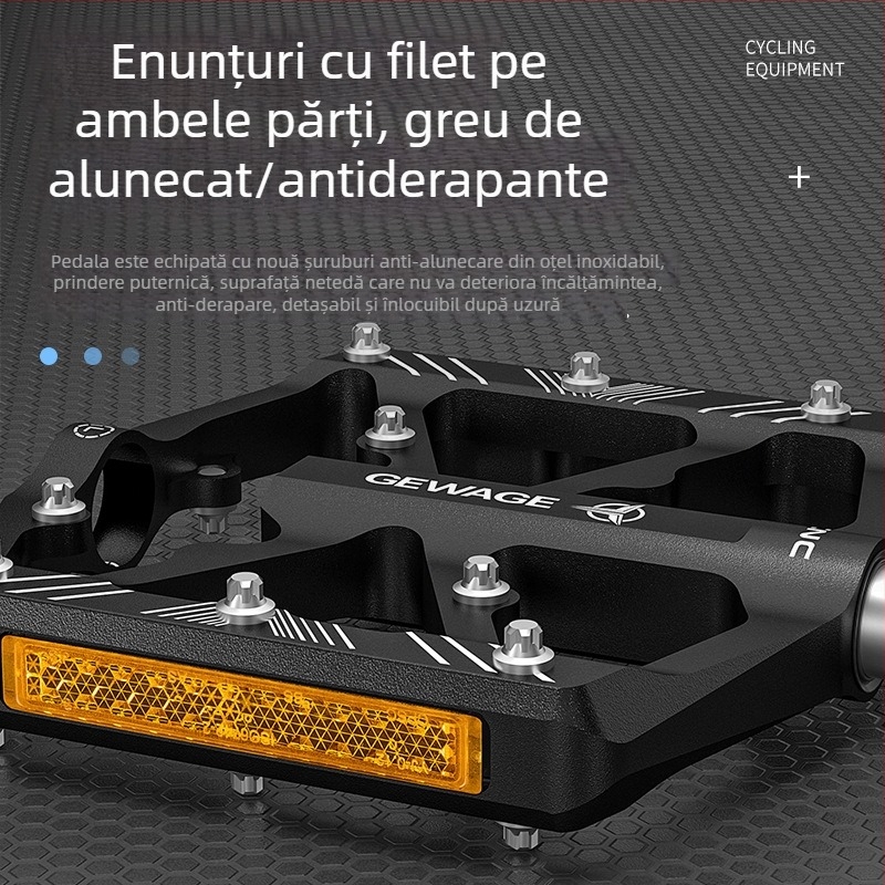 Pedale ROCES din aluminiu pentru bicicletă de șosea cu reflector
