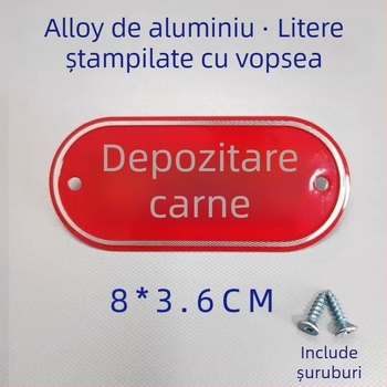 Set de etichete de bucătărie din aliaj de aluminiu pentru clasificarea alimentelor crude și gătite, etichete autoadezive cu finisaj de vopsire la cuptor, destinat școlilor, spitalelor, hotelurilor și centrelor comerciale. Origine: Wenzhou, China