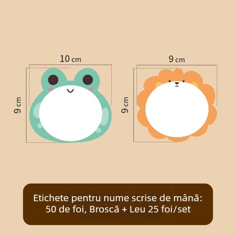 Hârtie etichetă cu nume pentru haine – nume scris de mână, stil drăguț, imprimare, Adeziv: Da