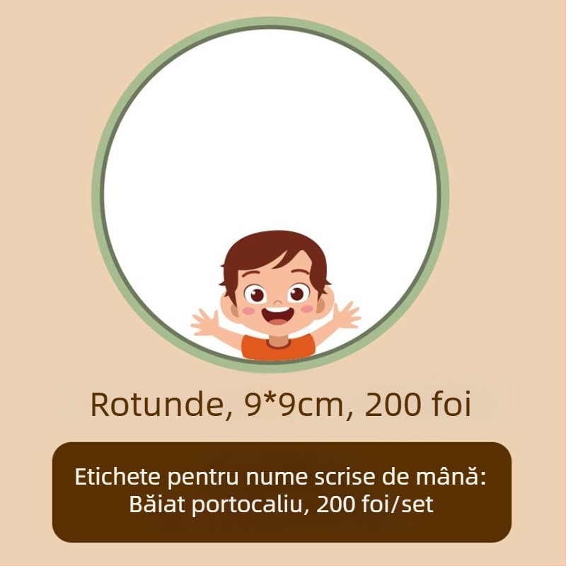Hârtie etichetă cu nume pentru haine – nume scris de mână, stil drăguț, imprimare, Adeziv: Da