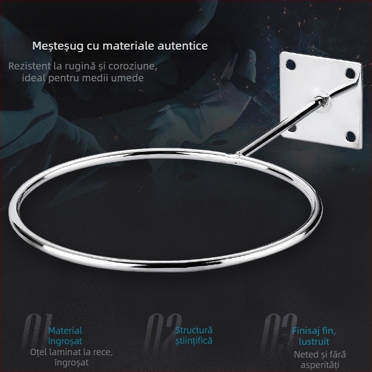 Suport de perete din fier pentru mingi, cârlig unic, design modern minimalist, încărcare maximă 5 kg, potrivit pentru mingi de baschet și fotbal