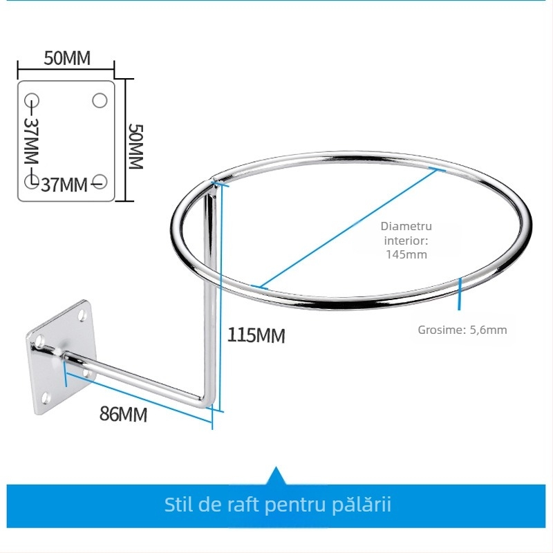 Suport de perete din fier pentru mingi, cârlig unic, design modern minimalist, încărcare maximă 5 kg, potrivit pentru mingi de baschet și fotbal