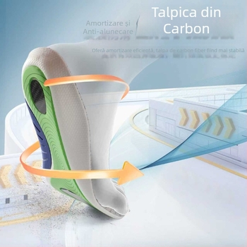 Whale Insole: talpă ortopedică integrală cu amortizor PU, suport arc TPU și placă de carbon, respirabilă, antibacteriană, absoarbe transpirația, pentru încălțăminte sport și baschet