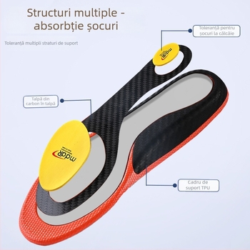 Talpă pentru pantofi sport cu placă de carbon și suport pentru arc — anti-alunecare, absorbție a șocurilor, antibacterian și absorbant de transpirație