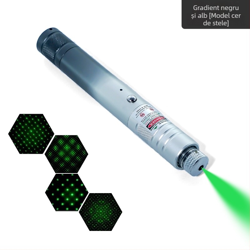 Stilou laser USB reîncărcabil, rază lungă, corp din aliaj de aluminiu, imprimare logo disponibil