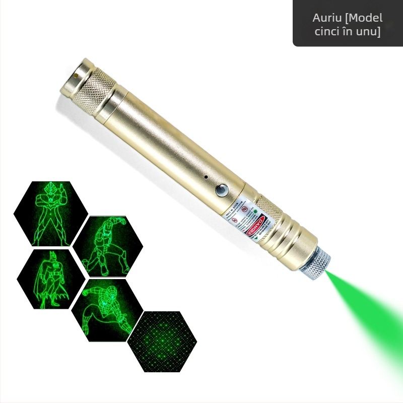 Stilou laser USB reîncărcabil, rază lungă, corp din aliaj de aluminiu, imprimare logo disponibil