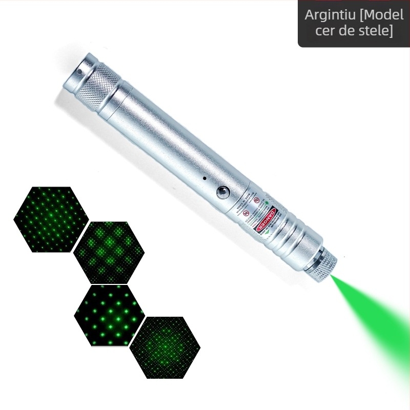 Stilou laser USB reîncărcabil, rază lungă, corp din aliaj de aluminiu, imprimare logo disponibil