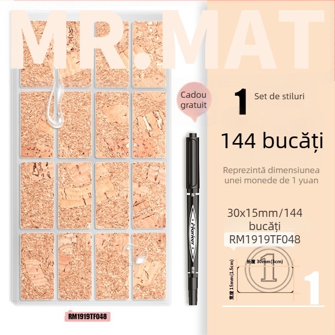 Etichetă din plută – autocolant, imprimată, stil coreean, impermeabilă pentru etichete de ulei esențial și etichetarea paharelor