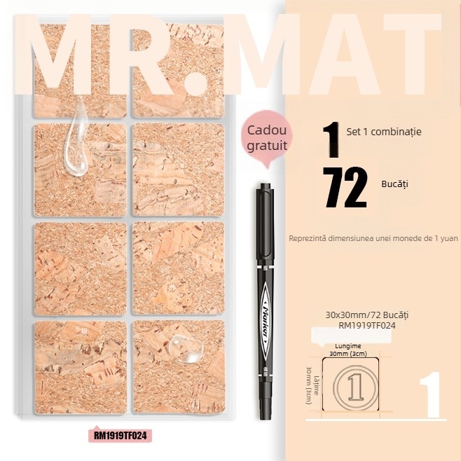 Etichetă din plută – autocolant, imprimată, stil coreean, impermeabilă pentru etichete de ulei esențial și etichetarea paharelor