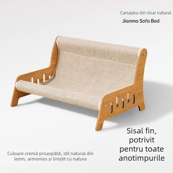 Cuib de pisică dintr-o singură bucată, extra-large, anti-zgâriere, material TPR, stil simplu