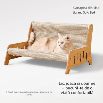 Cuib de pisică dintr-o singură bucată, extra-large, anti-zgâriere, material TPR, stil simplu